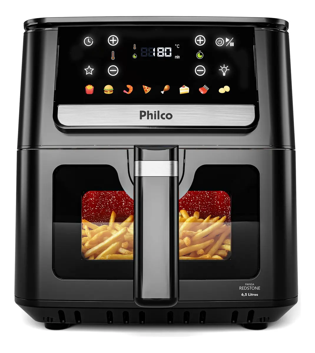 Air Fryer Philco 6,5L Visor Glass e Redstone